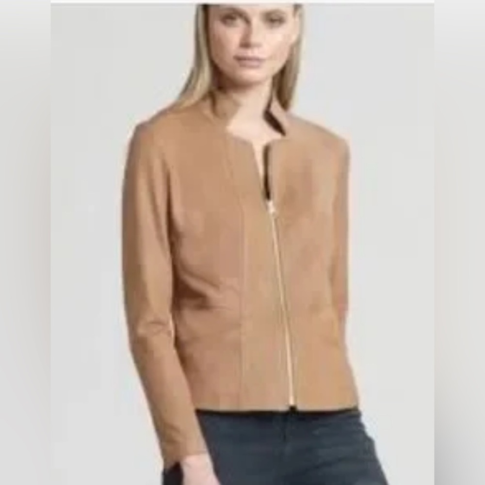 Women's Requirements Tan Suede Jacket Brown Size 18‎